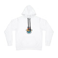 Retro Coastal Sunrise Athletic Hoodie — "Adventure Awaits" Graphic