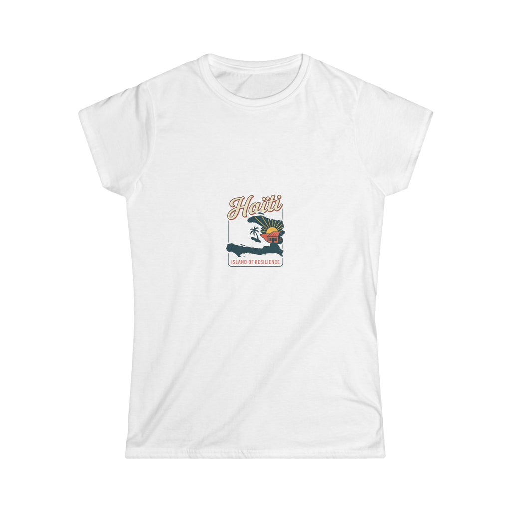 Women's Tee — Hawaii Retro Sunset Design (Aloha, Palm Tree & Surf)