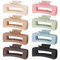 Korean Fashion Matte Hair Claw Clips Pack of 8, Assorted